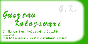gusztav kolozsvari business card