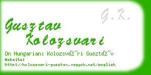 gusztav kolozsvari business card